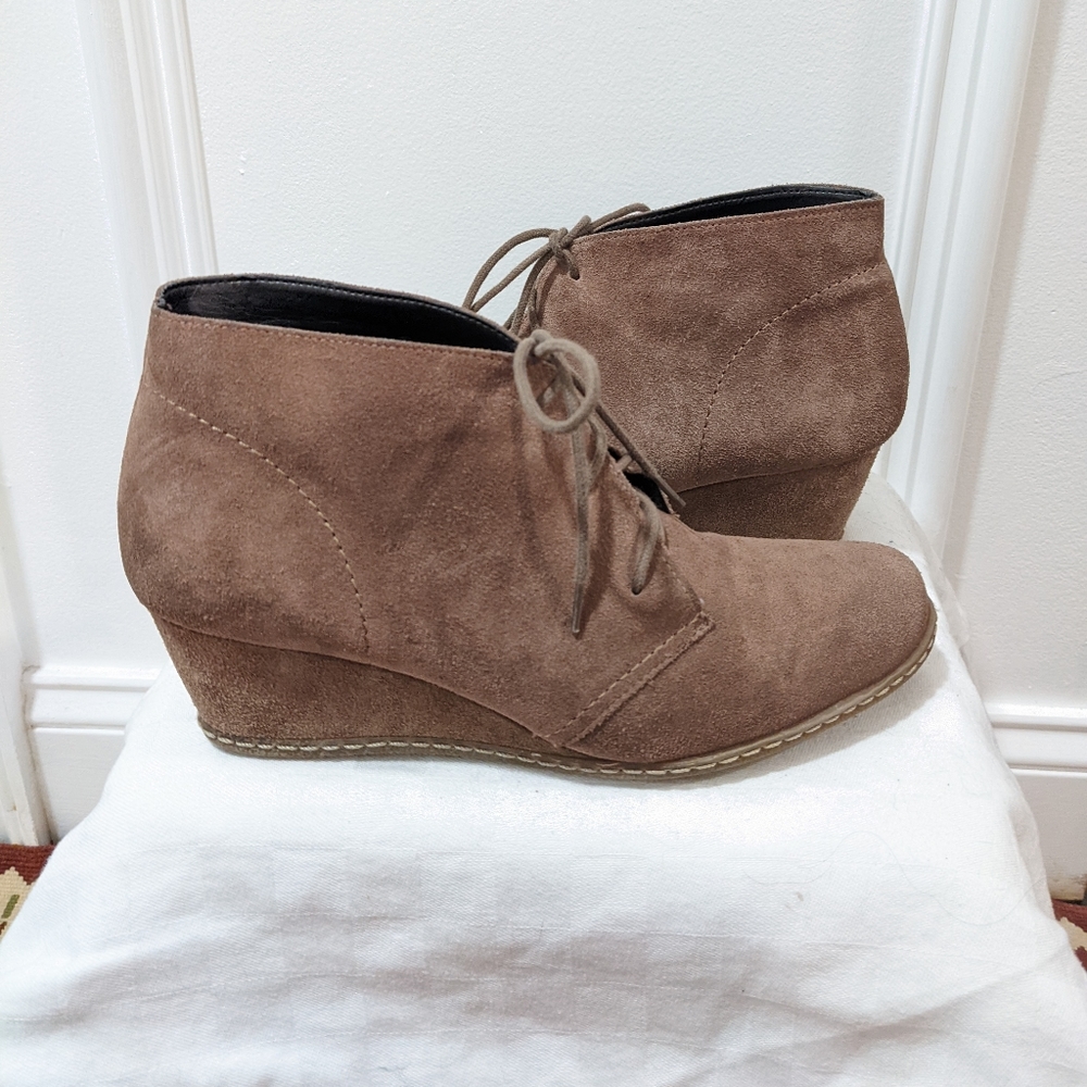 Suede wedges by Franco Sarto